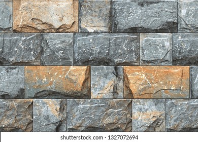 Seamless 3d Stone Wall Elevation For Background