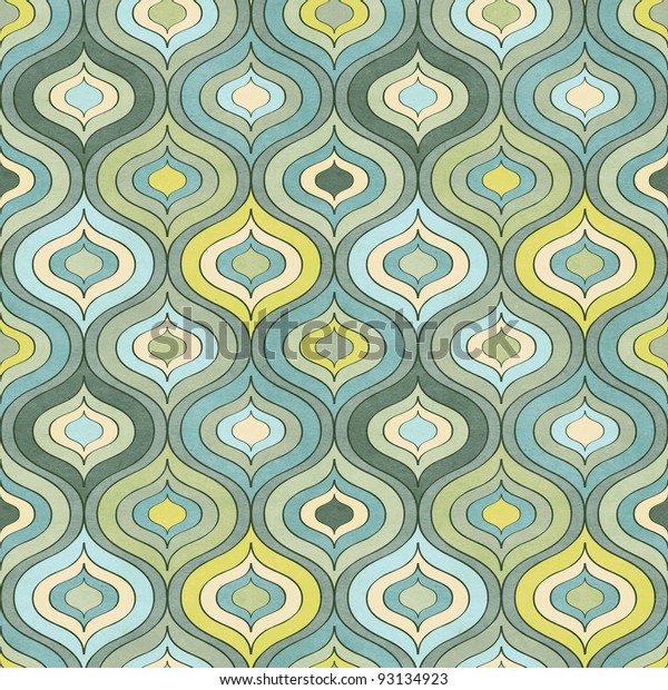 Seamless 70s Wallpaper Design Stock Illustration 93134923 | Shutterstock