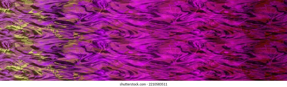 Seamless Abstract 160 cm Pleated Horizontal Degrade Ombre Pattern with Wavy Zebra Tiger Stripes Blurred Tie Dye Background