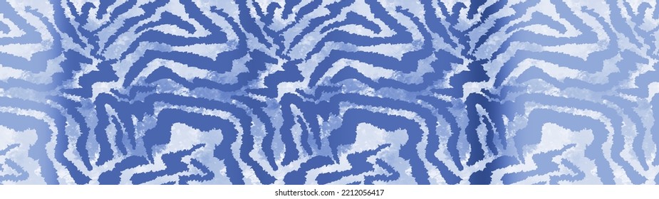 Seamless Abstract 160 cm Pleated Horizontal Degrade Ombre Pattern with Wavy Zebra Tiger Stripes  Animal Skin Blurred Tie Dye Background