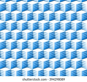 seamless abstract 3d background pattern in blue and white