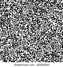 Seamless Abstract Background With QR Code Pattern