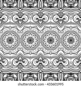 Vector Seamless Abstract Black White Tribal Stock Vector (Royalty Free ...