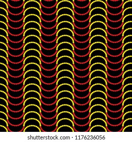 Seamless abstract bright background with bright dotted waves.Raster version.
