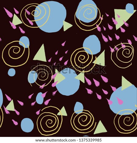 Seamless Abstract colorful raster Pattern / geometric ornaments with arbitrary shapes.