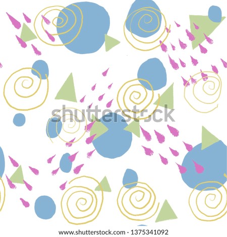 Seamless Abstract colorful raster Pattern / geometric ornaments with arbitrary shapes.