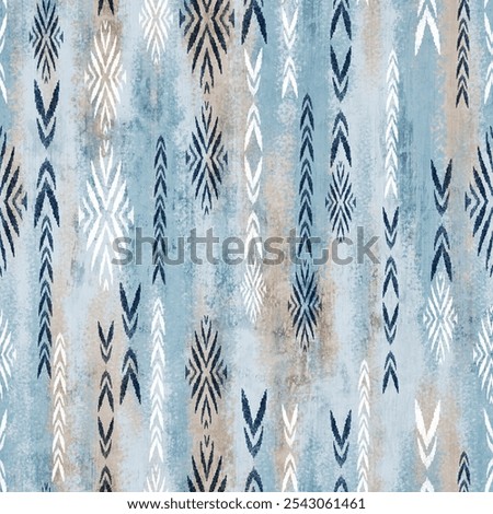 seamless abstract ethnic pattern with 
 hand drawn triangles.seamless vintage background with grunge texture