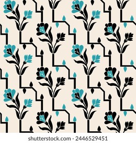 Seamless Abstract Illustration Pattern For Wallpapers And Digital Textile Prints 