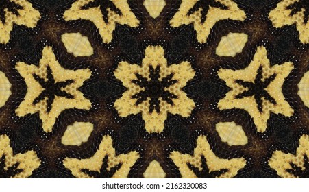 Seamless Abstract Leather Texture. Natural Leather Colored Snake Skin Like Pattern For Fabric Of Purse, Bag, Carpet Textile Print And Artwork As Background Of Graphic Work