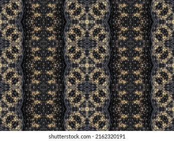 Seamless Abstract Leather Texture. Natural Leather Colored Snake Skin Like Pattern For Fabric Of Purse, Bag, Carpet Textile Print And Artwork As Background Of Graphic Work