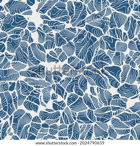 Seamless abstract organic shape pattern for print. High quality illustration. Small broken pieces or shards arranged neatly into an attractive trendy texture. Seamless repeat raster jpg swatch.
