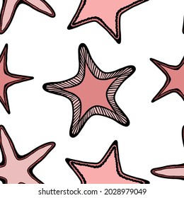 seamless abstract oriental background pattern colorful fabric design print wrapping paper with graphic sea animal star texture 