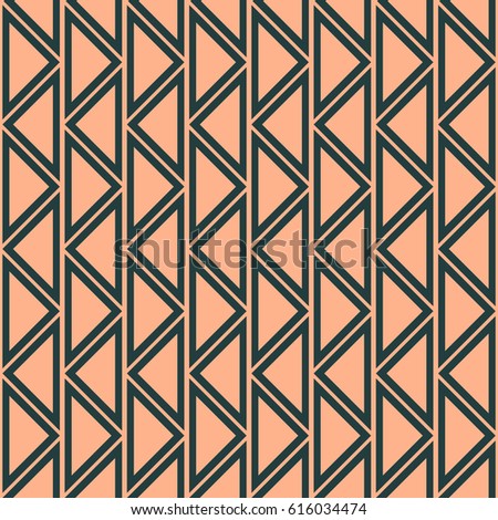 Seamless abstract pattern. symmetrical geometric repeating background with decorative triangles. Simle graphic design for web backgrounds, wallpaper, wrapping, surface, fabric