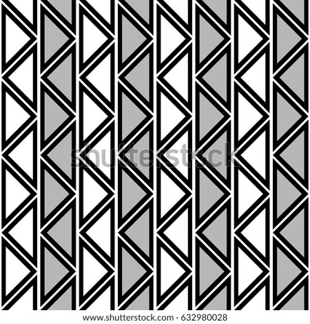 Seamless abstract pattern. symmetrical geometric repeating background with decorative triangles. Simle graphic design for web backgrounds, wallpaper, wrapping, surface, fabric