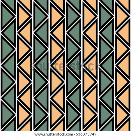 Seamless abstract pattern. symmetrical geometric repeating background with decorative triangles. Simle graphic design for web backgrounds, wallpaper, wrapping, surface, fabric
