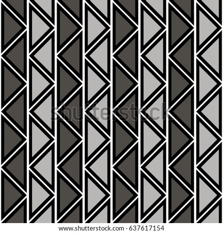 Seamless abstract pattern. symmetrical geometric repeating background with decorative triangles. Simle graphic design for web backgrounds, wallpaper, wrapping, surface, fabric
