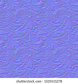 Seamless Abstract Wave Patten Texture Normal Map For 3D Work.