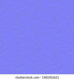 Seamless Abstract Wave Patten Texture Normal Map For 3D Work 