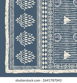 Seamless Ajrakh pattern background design and block print Pattern and batik print Pattern Background digital printing textile pattern allover
