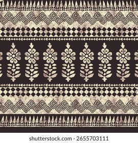 Seamless Ajrakh pattern background design and block print Pattern and batik print Pattern Background digital printing textile pattern