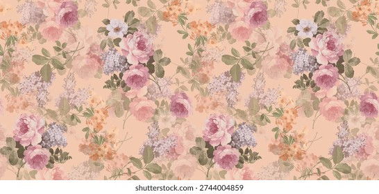 Seamless allover flower pattern negative floral design for textile and background and wall design and its very much use in textile 