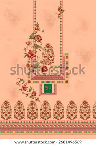 SEAMLESS ALLOVER PATTERN WITH NEW EFFECT TEXTURE KURTI DEISGN