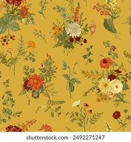 Seamless Allover pattern for textile printing