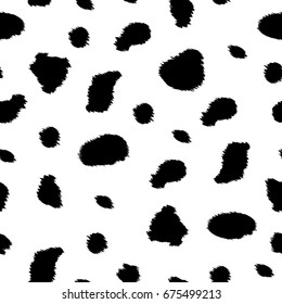 Seamless animal pattern for textile design. Seamless pattern of dalmatian spots. Natural textures illustration.