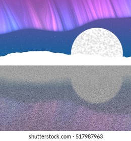 Seamless Arctic Aurora Background