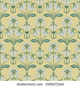 Seamless Art Nouveau Floral Pattern