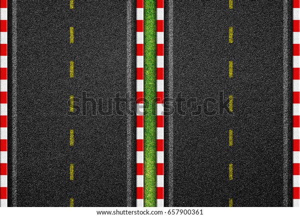 Seamless asphalt road
with white
markings