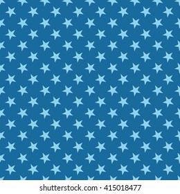 Seamless Azure Blue Stars Pattern