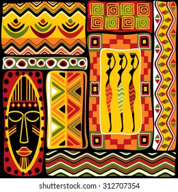 Seamless Background With African Design Elements