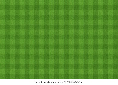 Seamless Background Of Deep Green, Checkered Lawn.