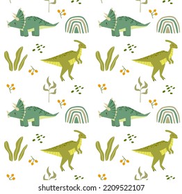 Seamless Background Dinosaurs Jurassic Park Childrens Stock 