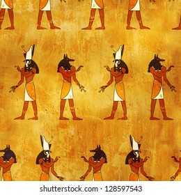 Antecedentes sin problemas con imágenes de dioses egipcios - Anubis y Horus