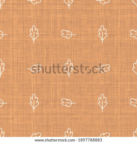 Seamless background forest leaf gender neutral baby pattern. Simple whimsical minimal earthy 2 tone color. Kids nursery wallpaper or boho woodland nature fashion all over print.