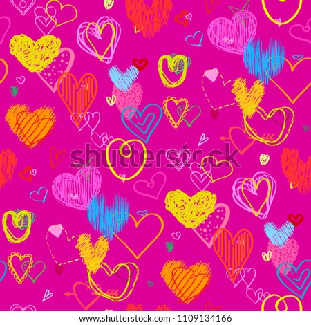 seamless background hearts abstract