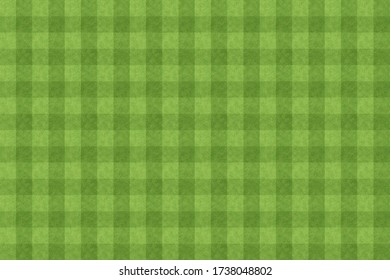 Seamless Background Of Light Green, Checkered Lawn.