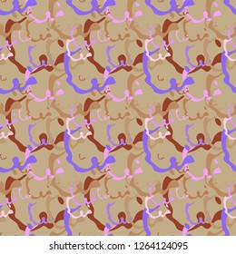 Seamless background pattern with colored diverse doodles.