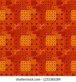 Seamless background pattern with colored varied squares.