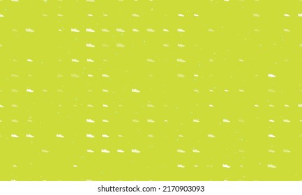 Seamless Background Pattern Of Evenly Spaced White Football Boot Symbols Of Different Sizes And Opacity.  Illustration On Lime Background With Stars