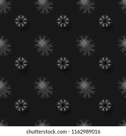 Seamless background pattern with a variety of colored floral motifs.