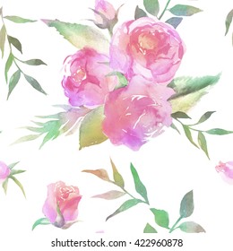 Pink Bouquet Wildflower Floral Botanical Flower Stock Illustration ...
