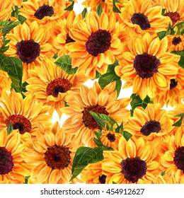 8,561 Watercolor Sunflower Seamless Images, Stock Photos & Vectors ...