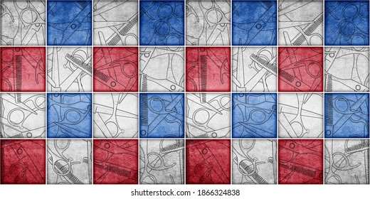 seamless barber tools pattern illustration - Powered by Shutterstock