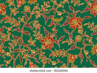 Seamless Batik Pattern.Able to repeat for textile printing.