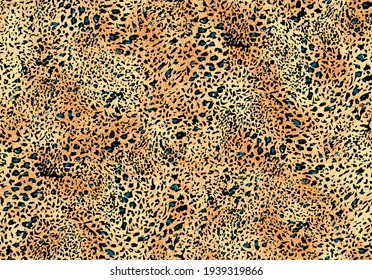 Seamless beautiful abstract tiger print pattern on cream background 