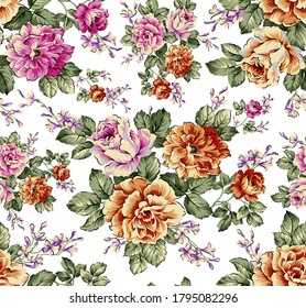 Shabby Chic Vintage Roses Tulips Forgetmenots Stock Vector (Royalty ...