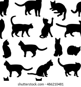 Cat Silhouette Vector Illustration Stock Vector (Royalty Free ...